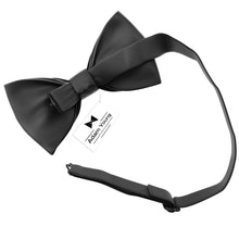 Black Bow Tie with Handkerchief Set for Men and Kids by Adam Young