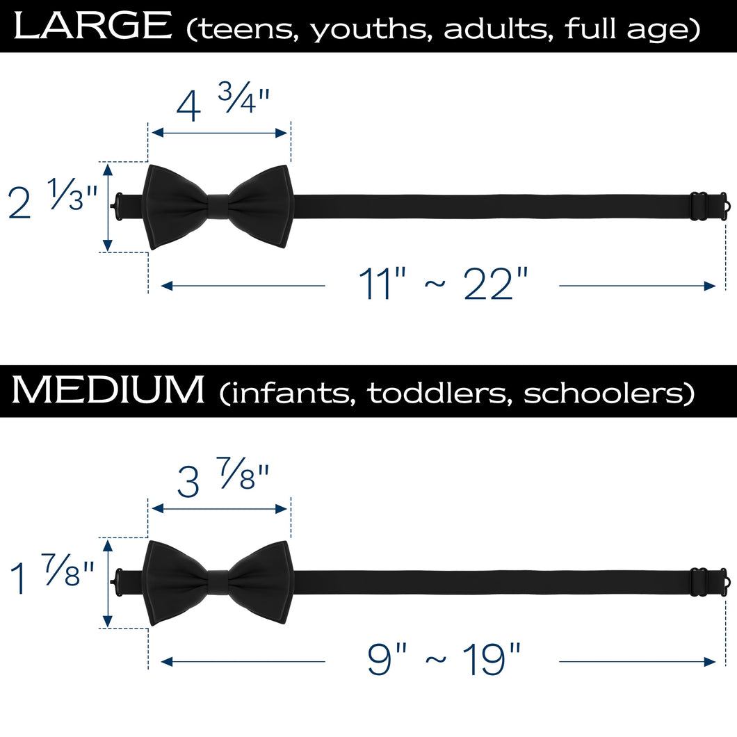 Black Bow Tie with Handkerchief Set for Men and Kids by Adam Young – Adam  Young TM