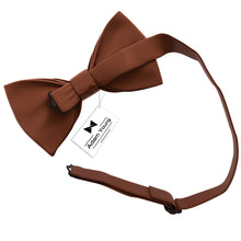 Brown Bow Tie with Handkerchief Set for Men and Kids by Adam Young