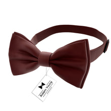 Burgundy Bow Tie with Handkerchief & Cufflinks Set by Adam Young