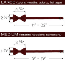 Burgundy Bow Tie for Men and Kids by Adam Young