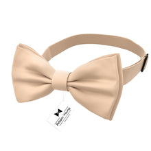 Dune Beige Bow Tie with Handkerchief & Cufflinks Set by Adam Young