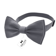 Grey Fog Bow Tie with Handkerchief & Cufflinks Set by Adam Young