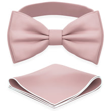 Blush Pink Bow Tie with Handkerchief Set for Men and Kids by Adam Young