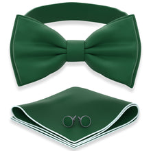 Juniper Bow Tie with Handkerchief & Cufflinks Set by Adam Young