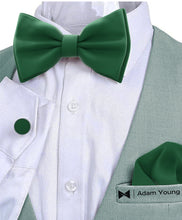 Juniper Bow Tie with Handkerchief & Cufflinks Set by Adam Young