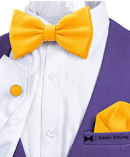 Merigold Yellow Bow Tie with Handkerchief & Cufflinks Set by Adam Young