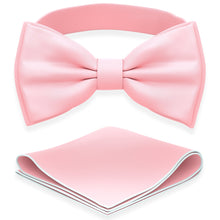 Pink Bow Tie with Handkerchief Set for Men and Kids by Adam Young