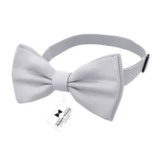 Silver Grey Bow Tie for Men and Kids by Adam Young