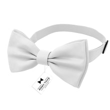 White Bow Tie with Handkerchief Set for Men and Kids by Adam Young