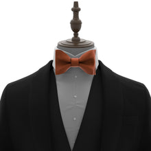 Brown Self Tie Bow Tie with Handkerchief & Cufflinks Set for Men by Adam Young