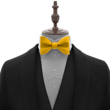 Gold Self Tie Bow Tie with Handkerchief & Cufflinks Set for Men by Adam Young