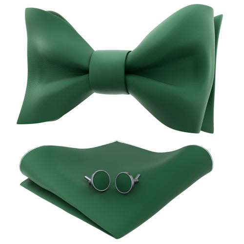 Juniper Self Tie Bow Tie with Handkerchief & Cufflinks Set for Men by Adam Young