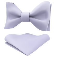 Lavender-Iris Self Tie Bow Tie with Handkerchief Set for Men by Adam Young