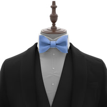 Light Blue Self Tie Bow Tie for Men by Adam Young