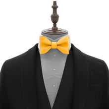 Merigold Yellow Self Tie Bow Tie with Handkerchief & Cufflinks Set for Men by Adam Young