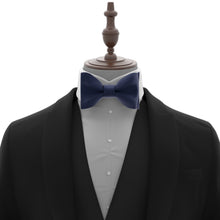 Navy Blue Self Tie Bow Tie for Men by Adam Young