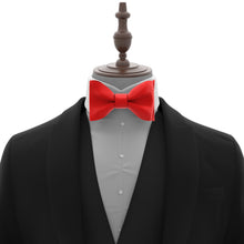 Red Self Tie Bow Tie with Handkerchief Set for Men by Adam Young