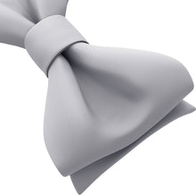 Silver Grey Self Tie Bow Tie for Men by Adam Young