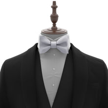 Silver Grey Self Tie Bow Tie for Men by Adam Young