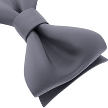 Slate Grey Self Tie Bow Tie for Men by Adam Young