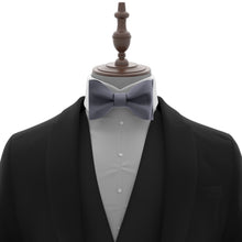 Slate Grey Self Tie Bow Tie for Men by Adam Young