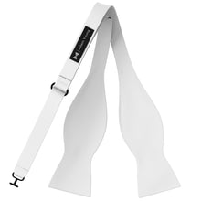 White Self Tie Bow Tie for Men by Adam Young