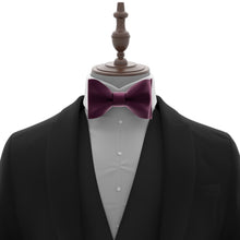 Wine Red Self Tie Bow Tie with Handkerchief Set for Men by Adam Young